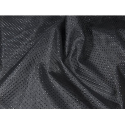 Protiskluzová polyesterová textilie s PU zátěrem, 420D, 0,34 mm černá, látka, metráž, role 200bm, doprava po ČR zdarma!